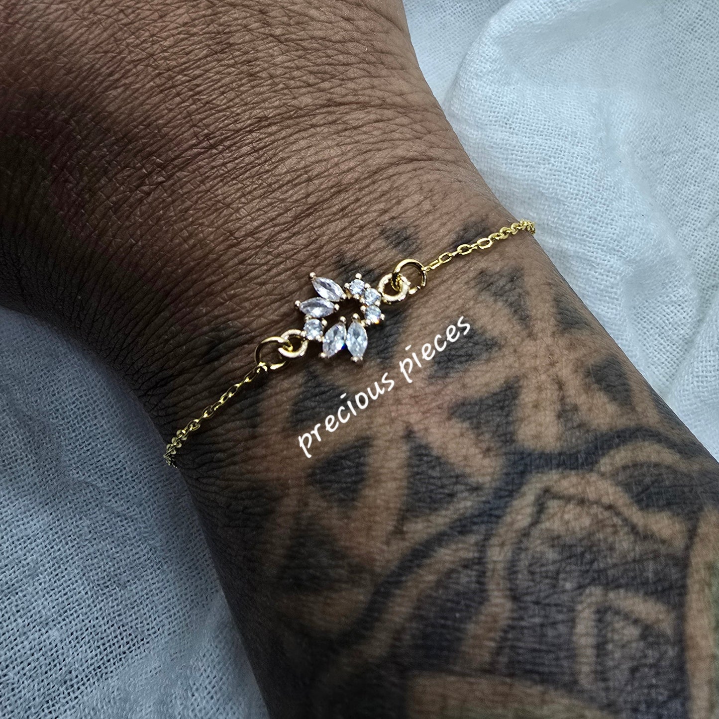 Zirconia Flower Bracelet