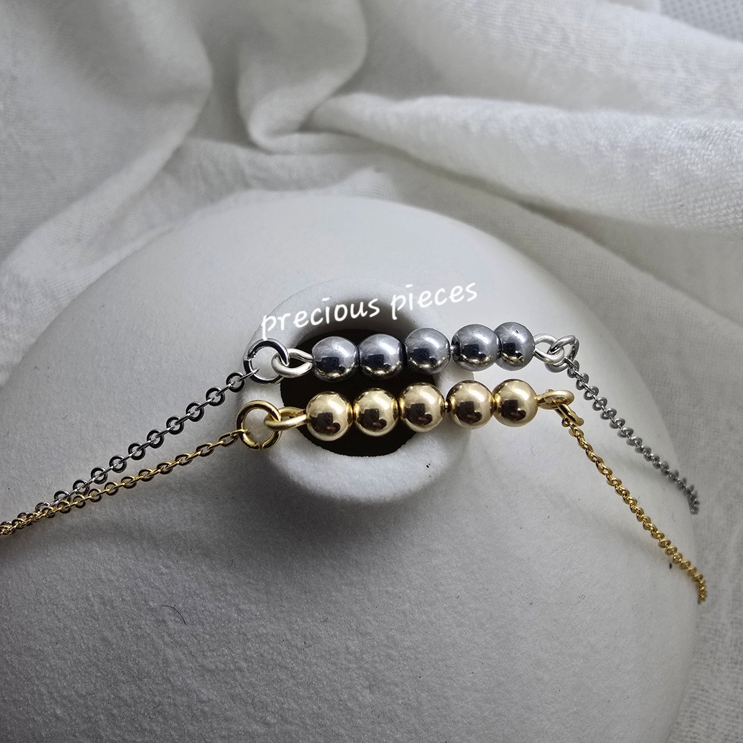 Gold and Silver Beaded Bracelet