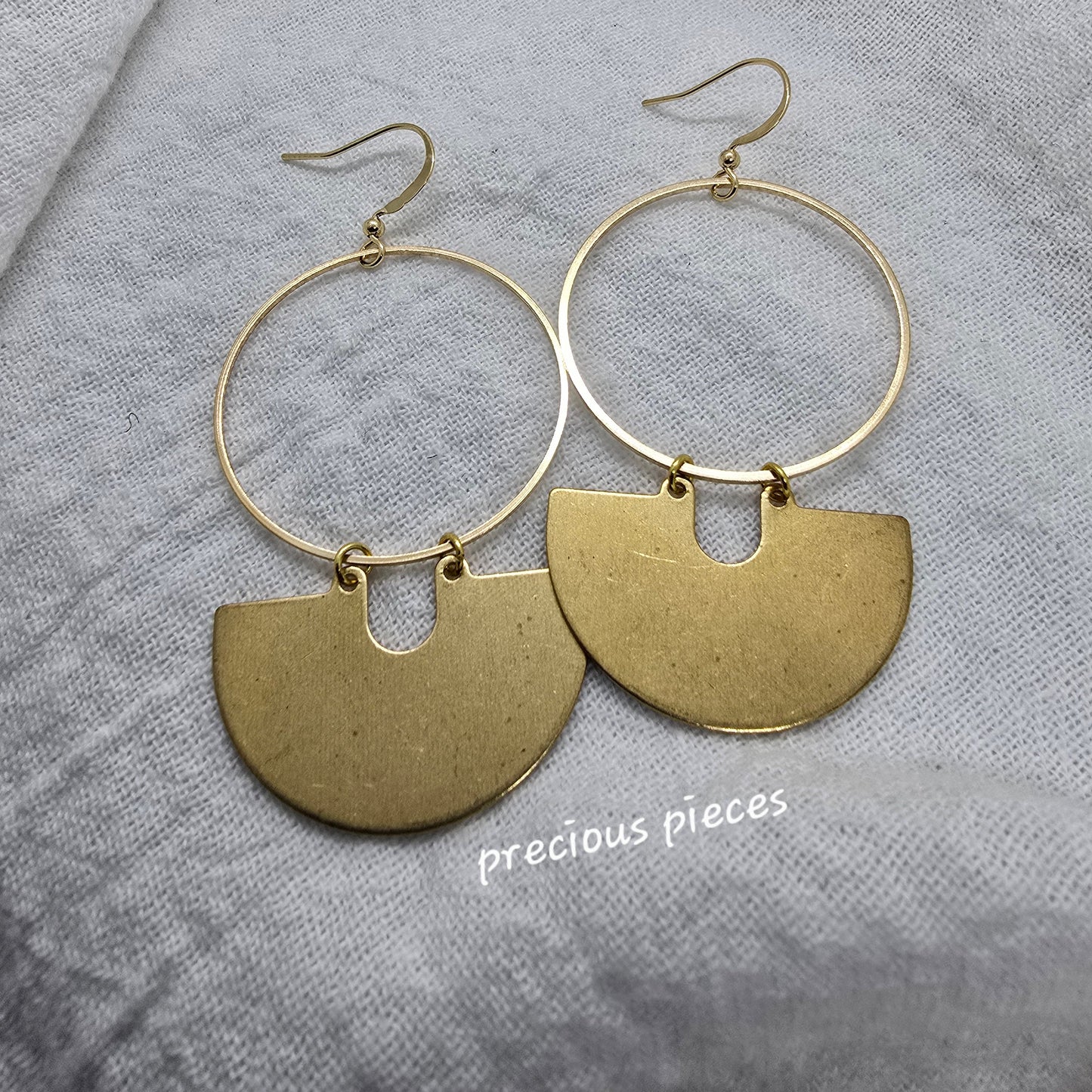 Brass Geometric Earrings