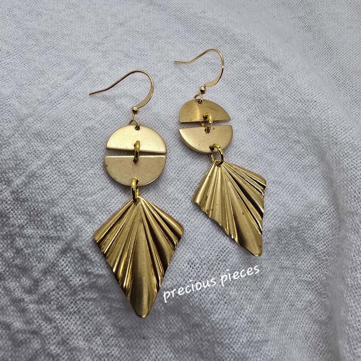 Brass Diamond Shape Dangle Earrings (click for other options)