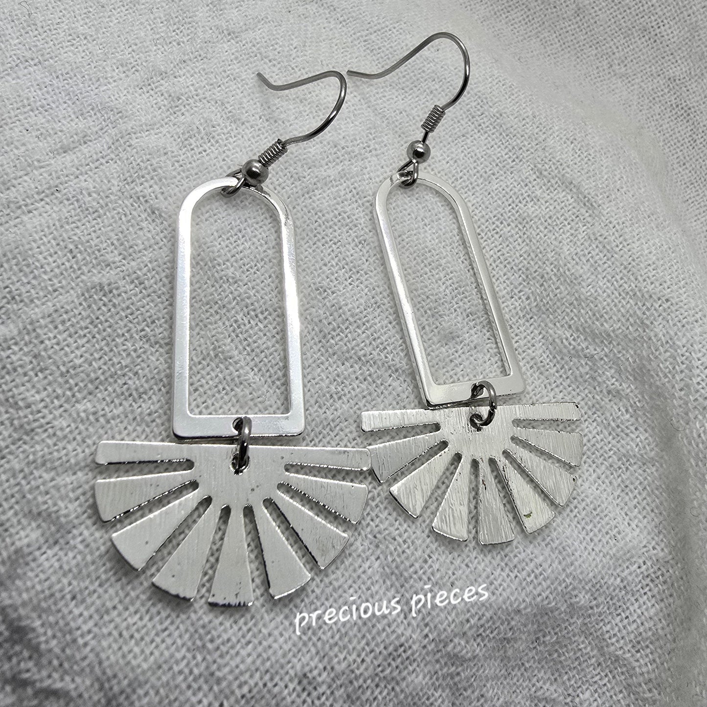 Brass Fan Dangle Earrings (click for other options)