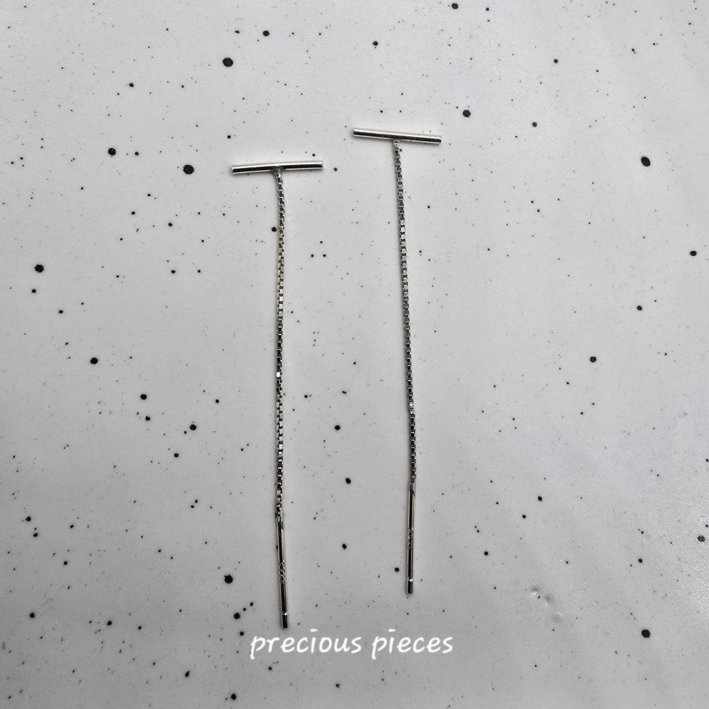 Sterling Silver Bar Threader Earrings