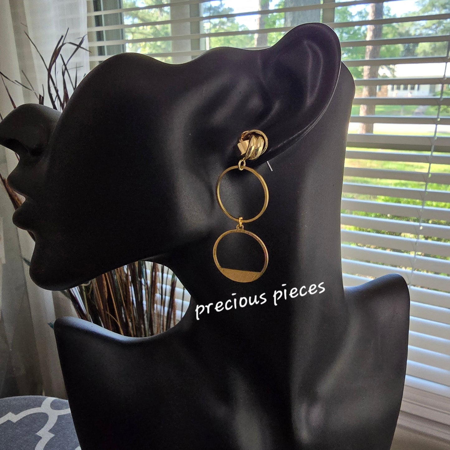 Brass Knot Dangle Earrings