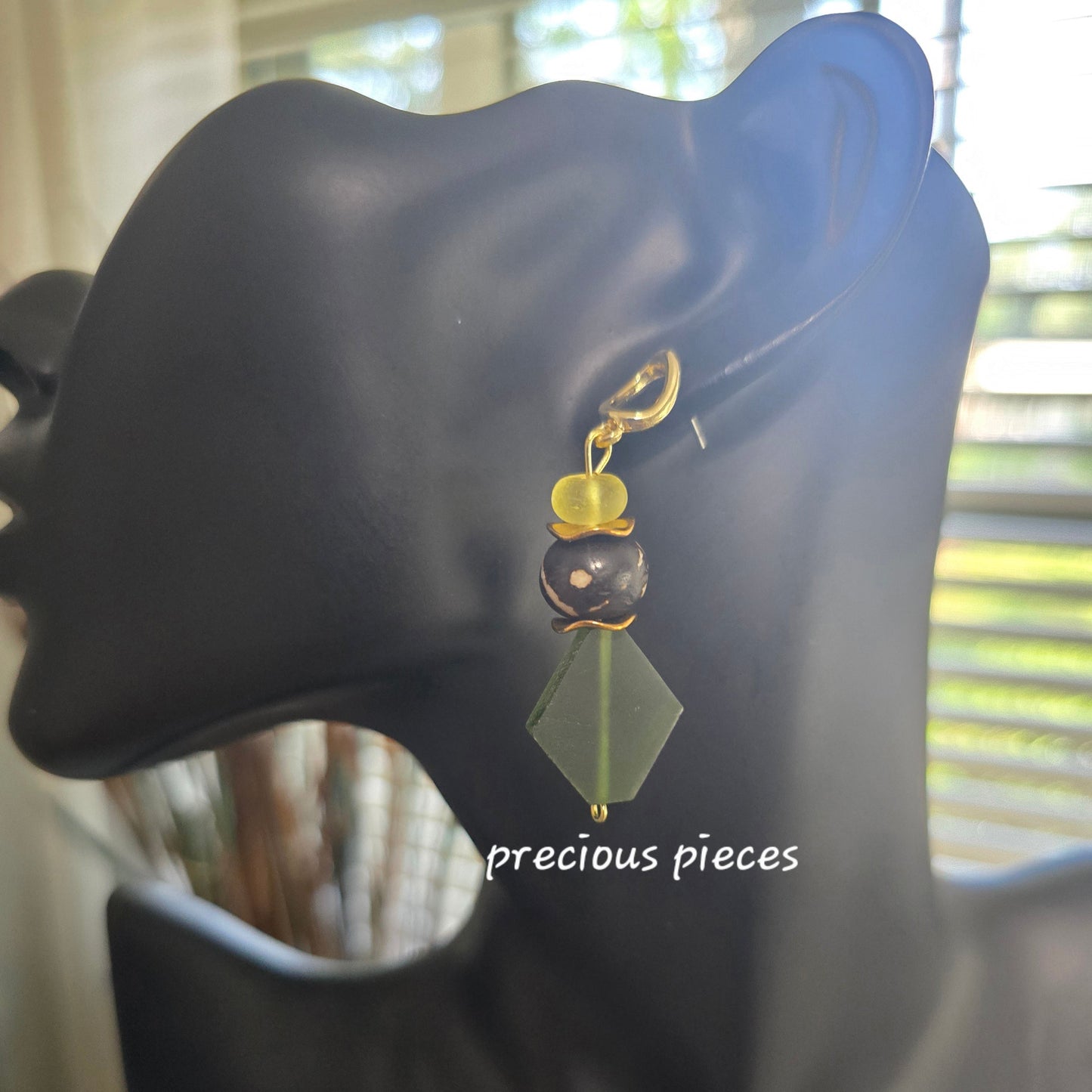 Green Bohemian Earrings