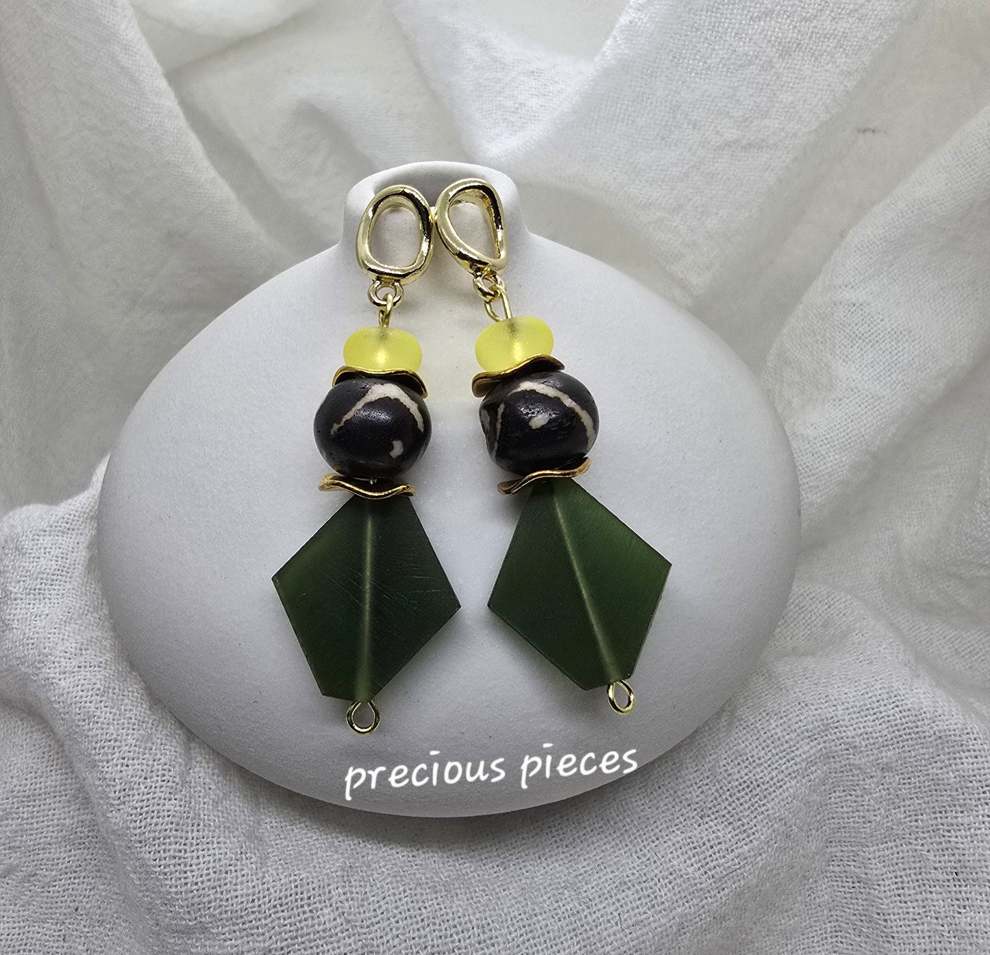 Green Bohemian Earrings
