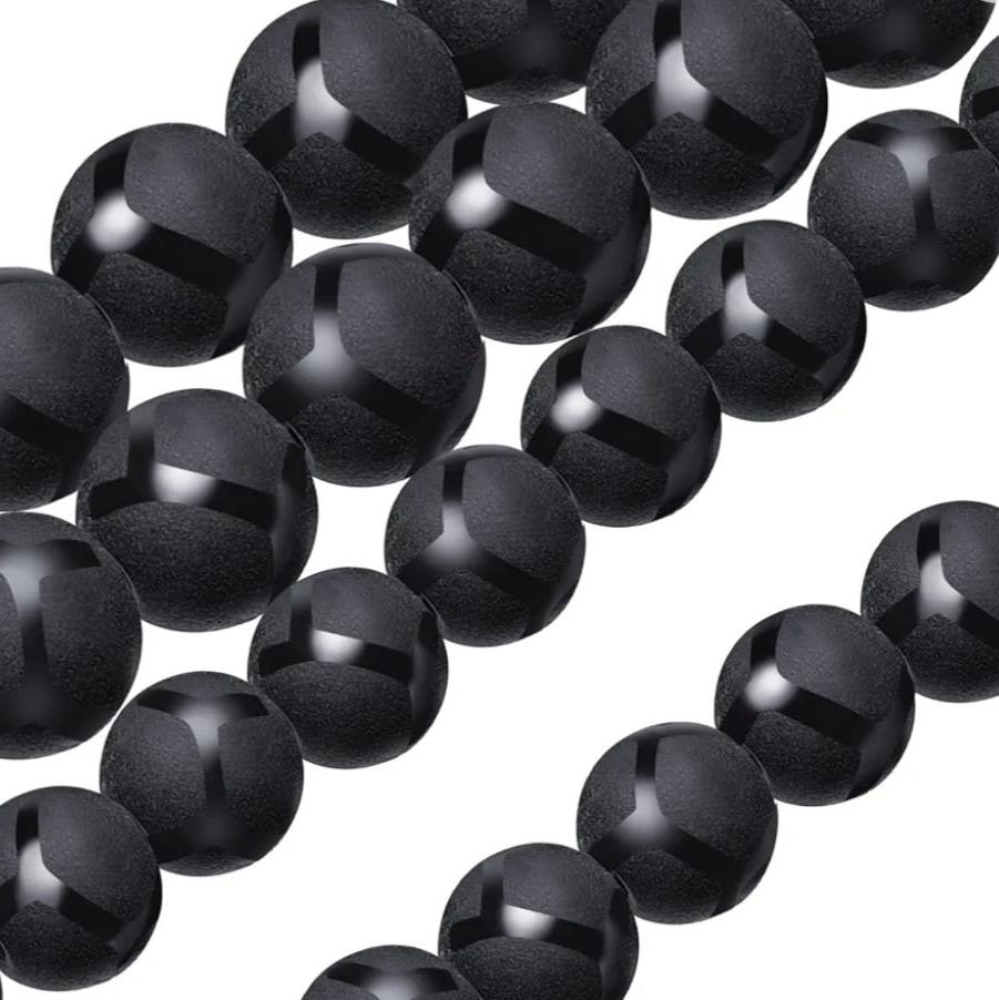 Men's Stylish Matte Onxy Beaded Bracelets