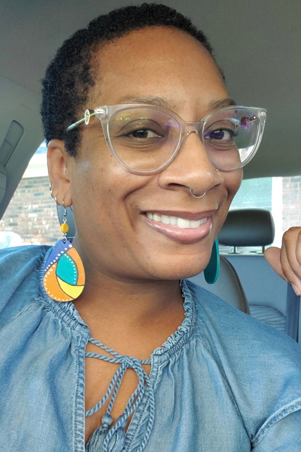 Multicolored Teardrop Earrings