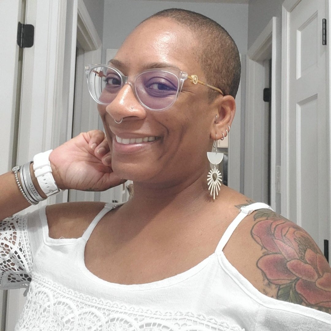 Pearly White Acrylic and Silver Earrings