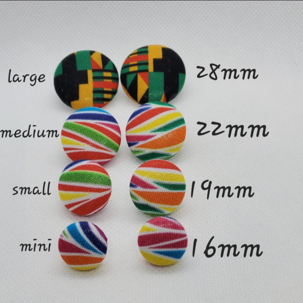 Bold Colorful Fabric Earrings