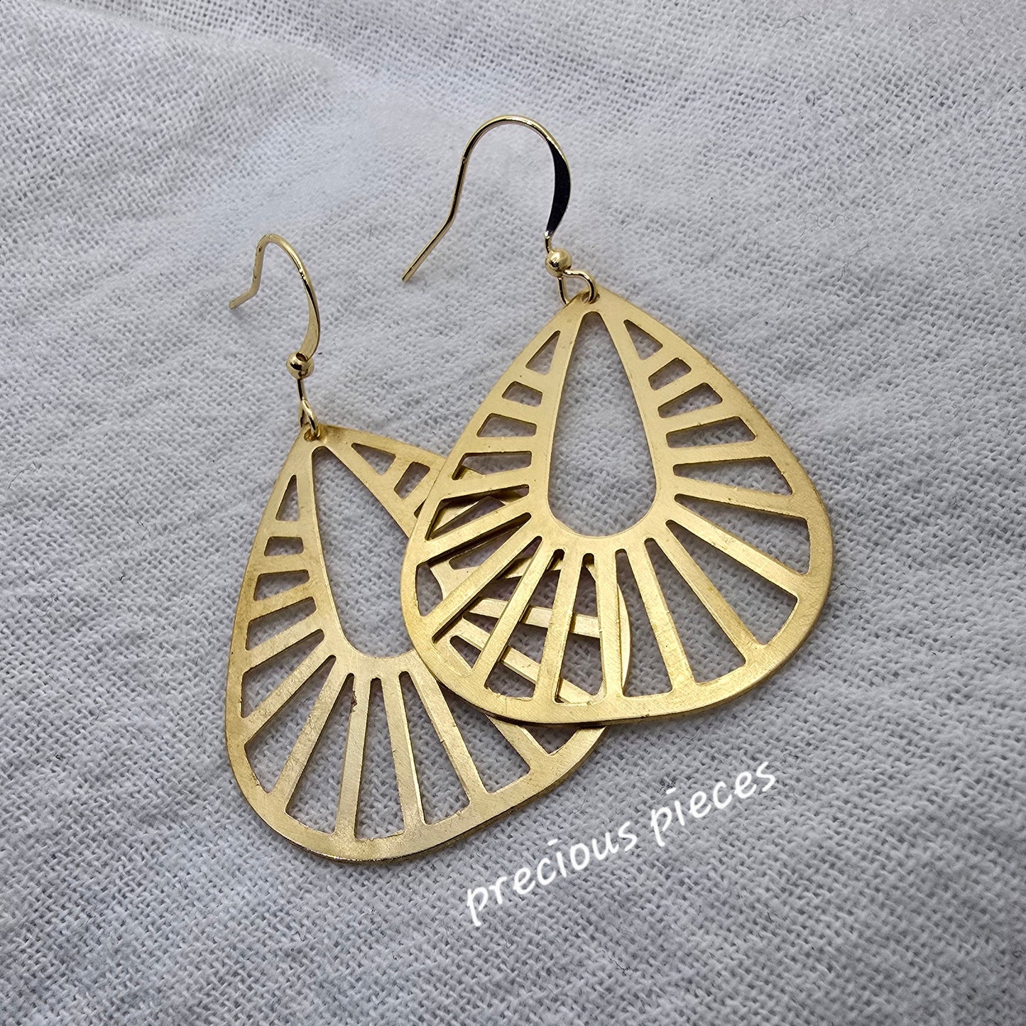 Brass Teardrop Earrings