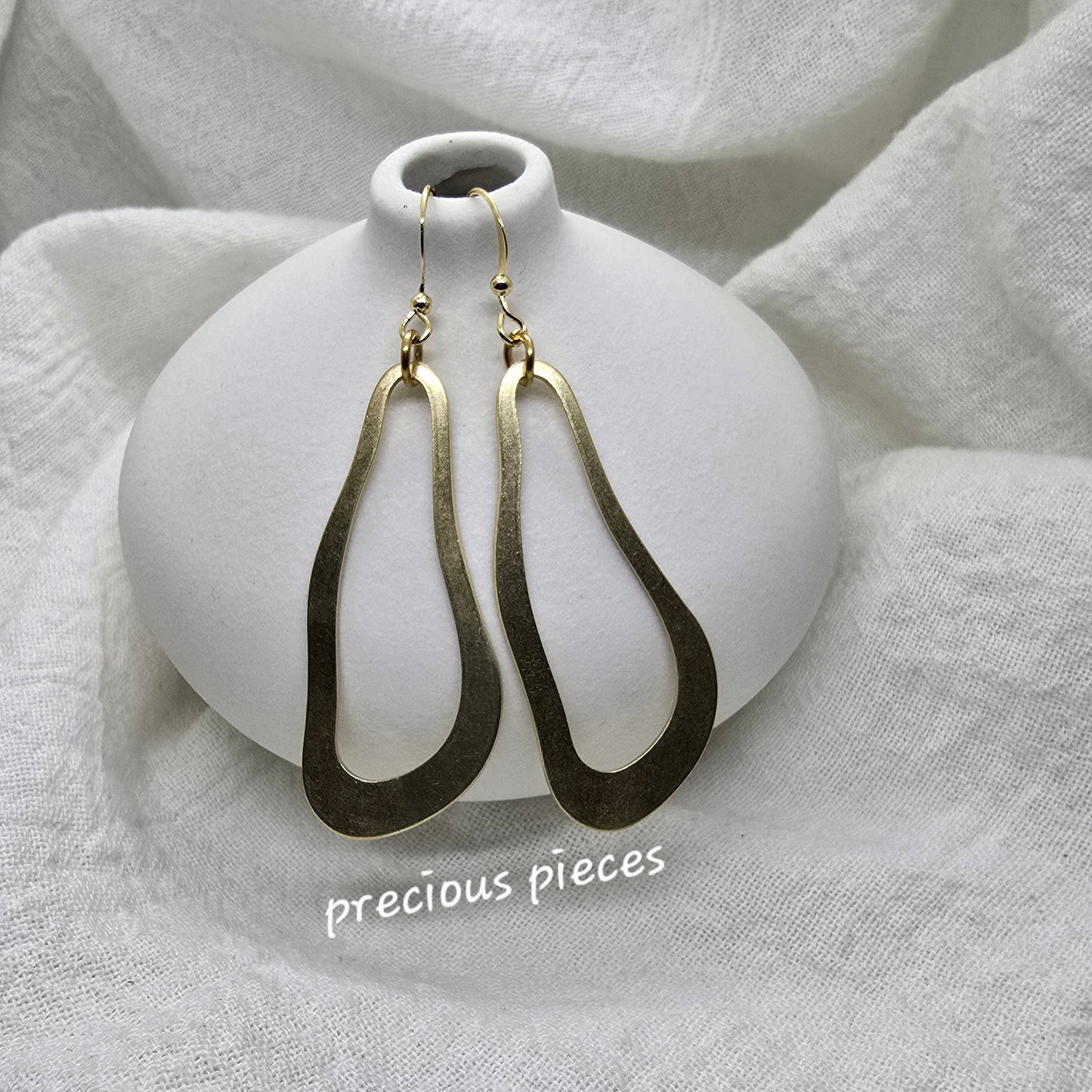 Wavy Teardrop Earrings