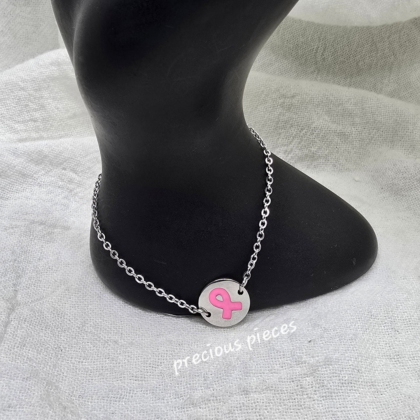 Breast Cancer Awareness Charm Bracelet.