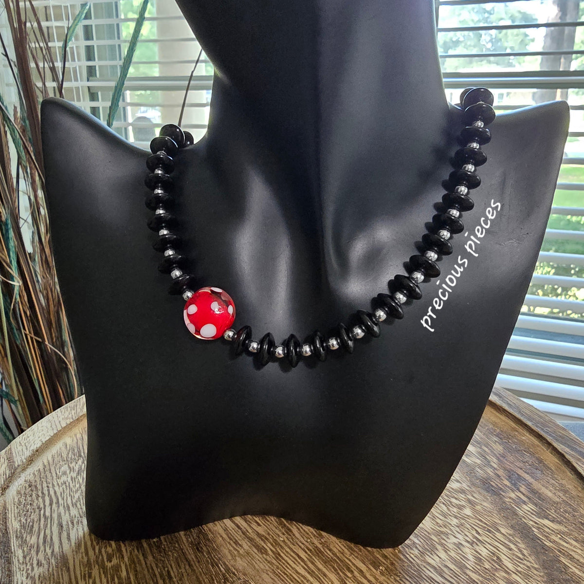 Black Beaded Necklace