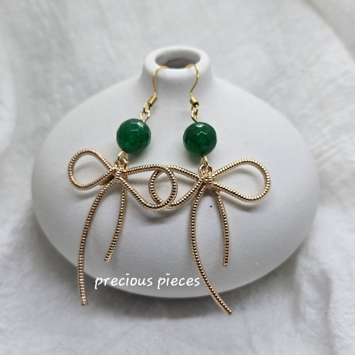 Gold Oversized Bow Earrings