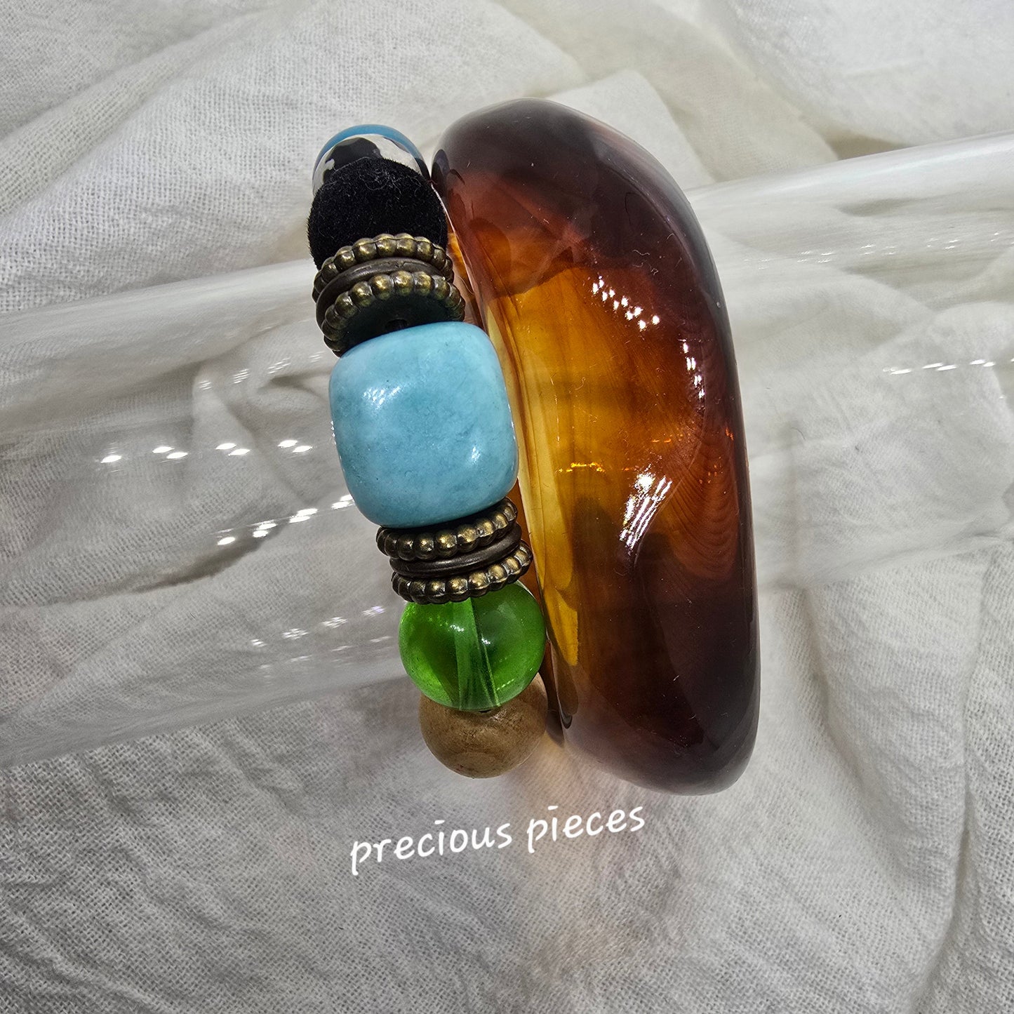 One of A Kind Jasper Mixed Beaded Bracelet