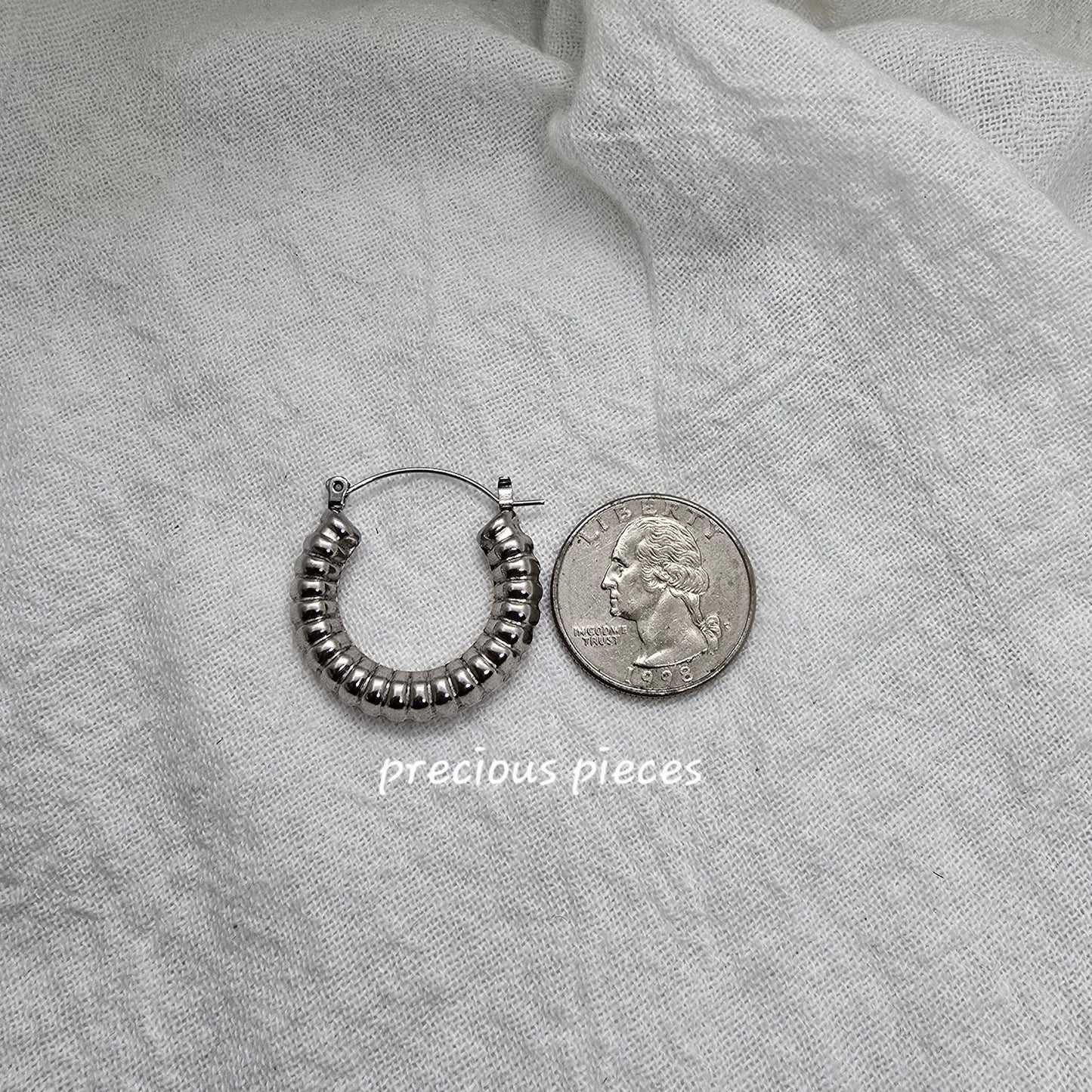 Textured Vintage Hoop Earrings