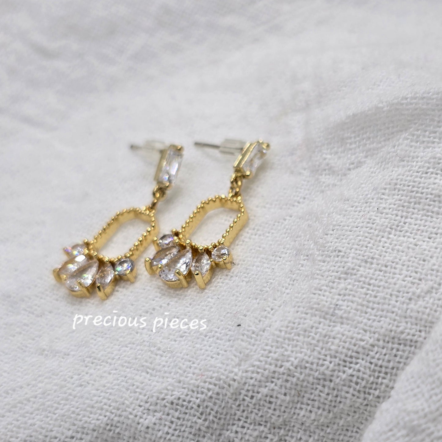 Zirconia Dangle Earrings