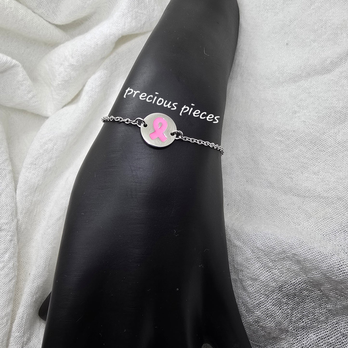 Breast Cancer Awareness Charm Bracelet.