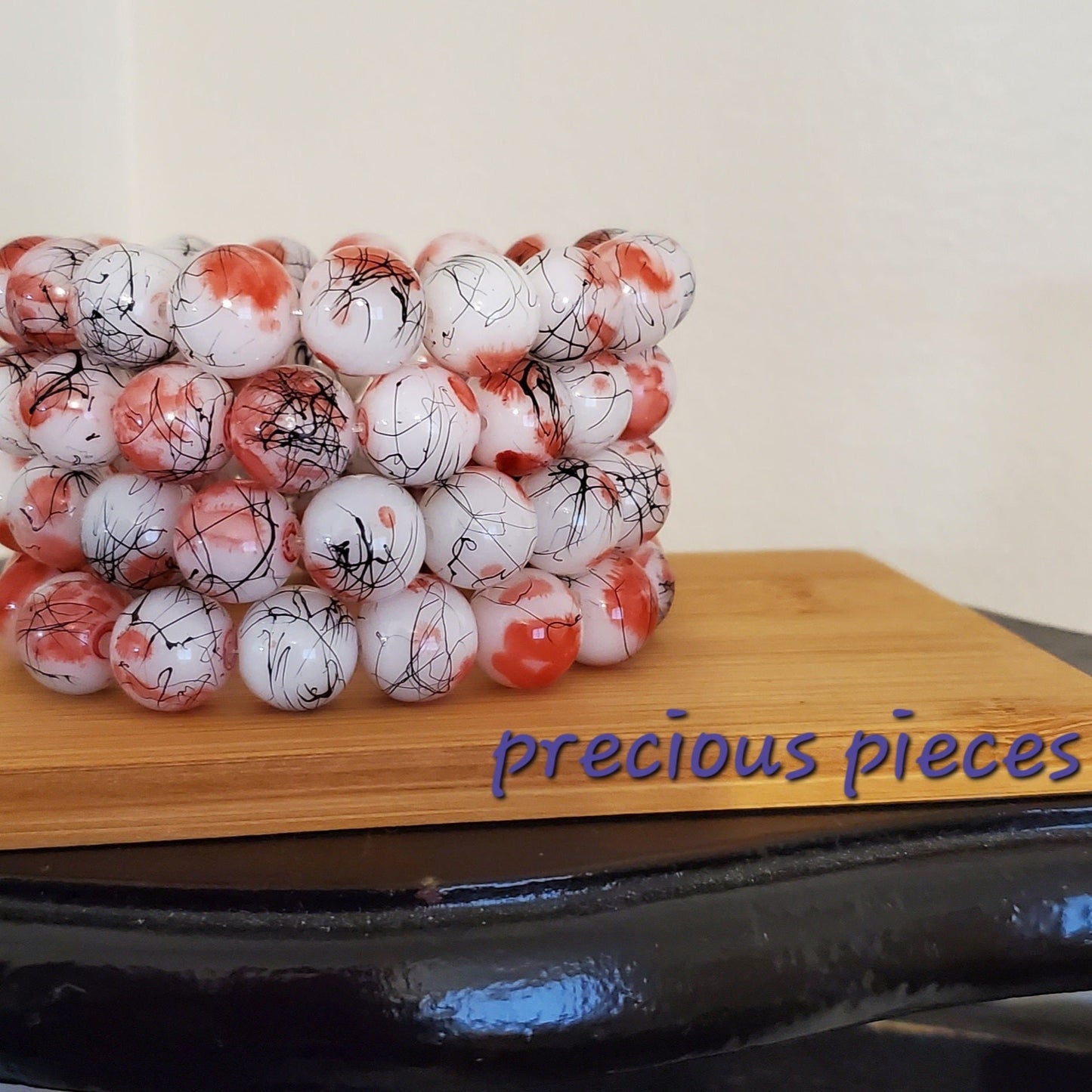 Splatter Glass Beaded Bracelets (click picture for more options)