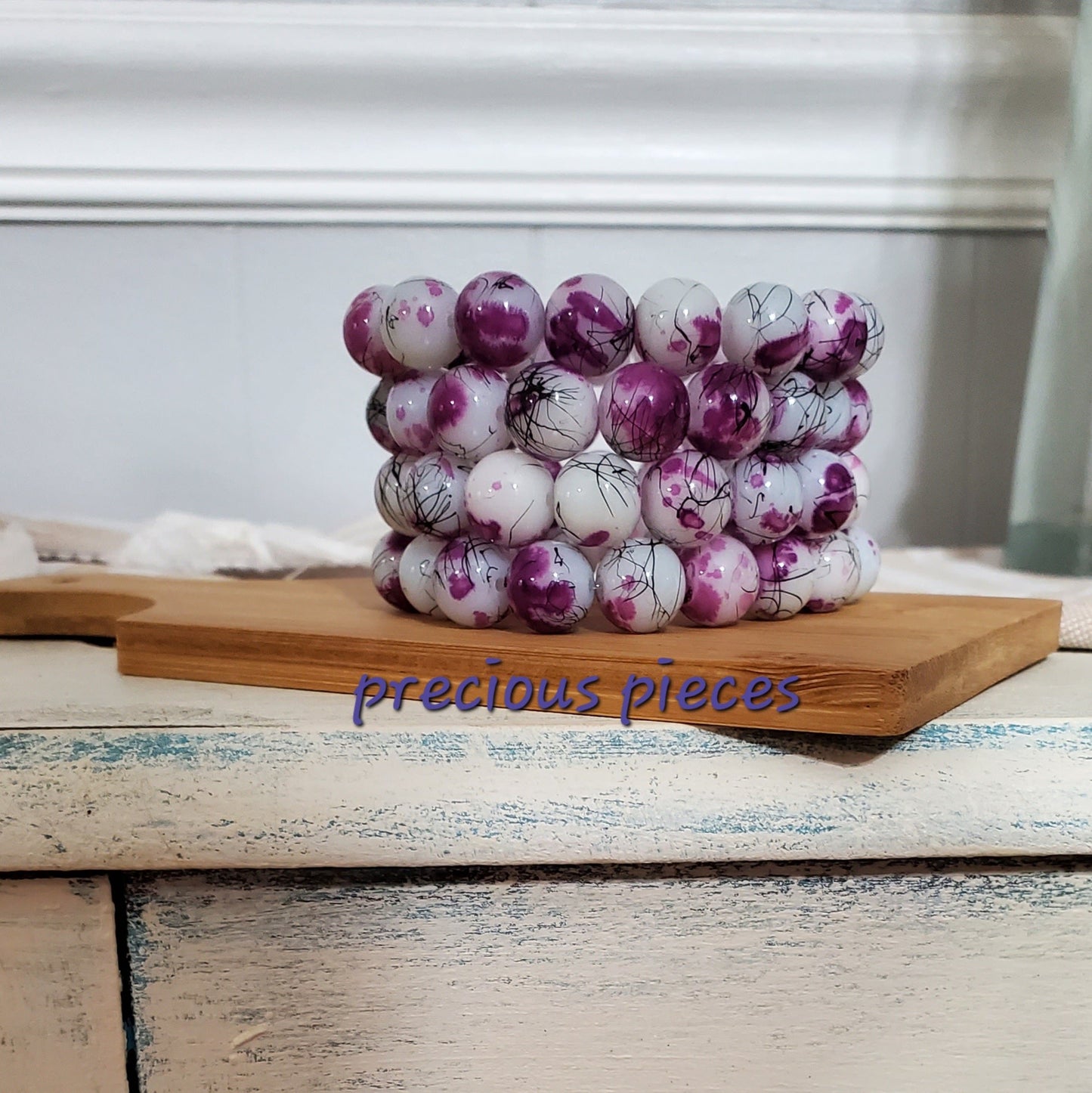 Splatter Glass Beaded Bracelets (click picture for more options)