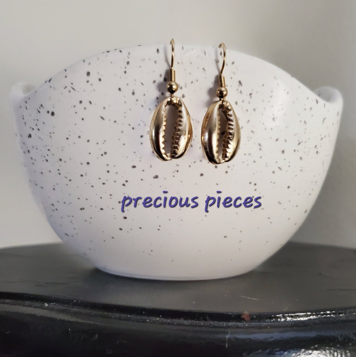 Gold Cowrie Shell Earrings