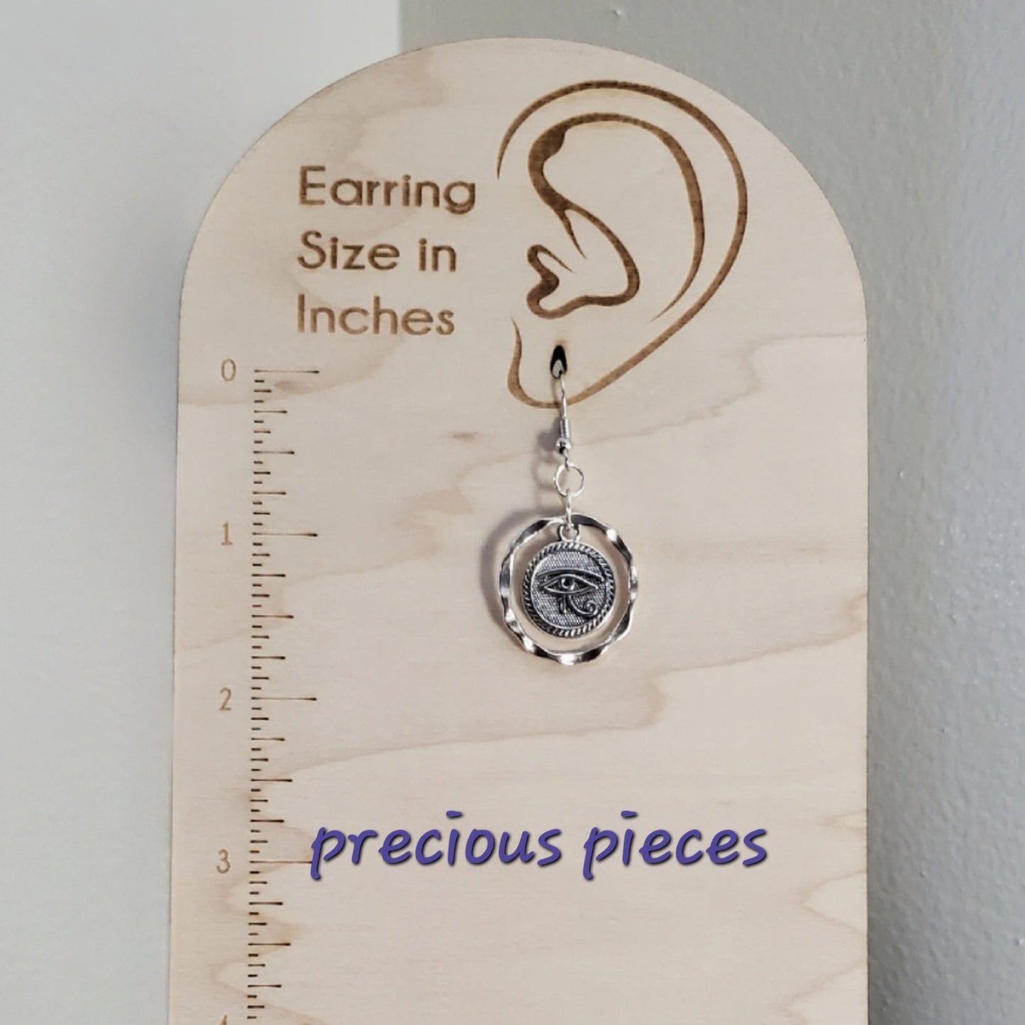 Silver Eye of Horus Earrings 2
