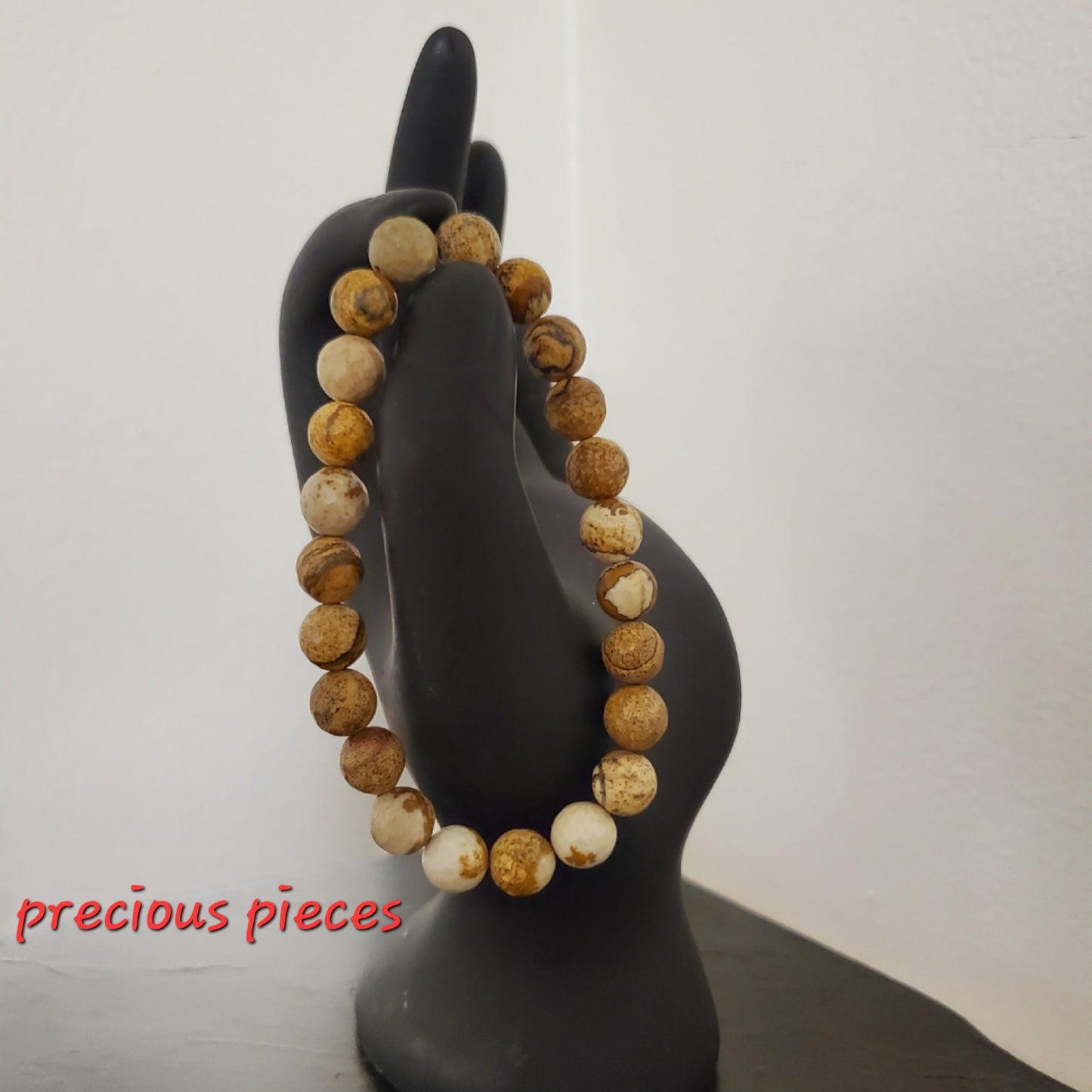 Men's Jasper Stone Beaded Bracelet