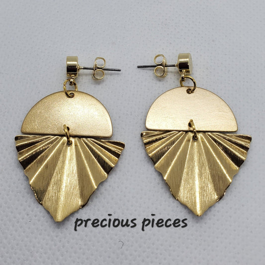 Brass Half Circle and Triangle Earrings (click for other options)