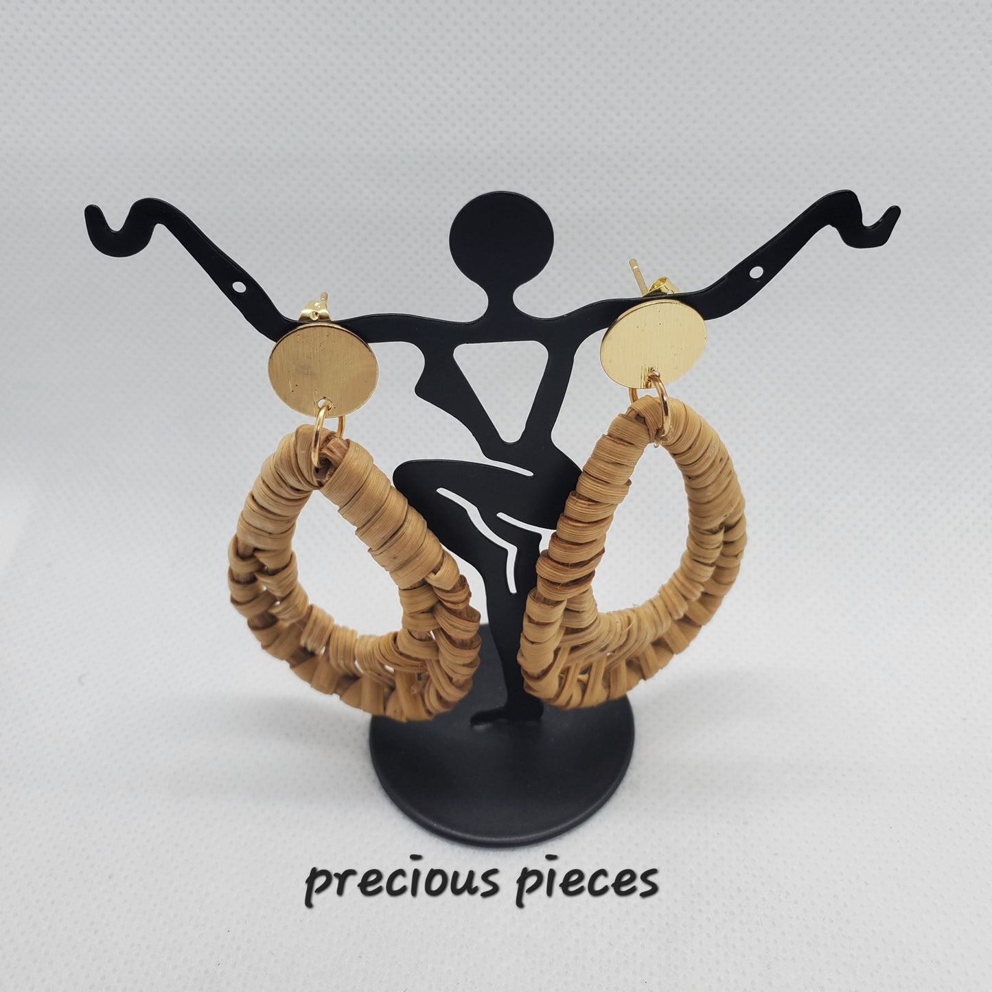 Rattan Teardrop Earrings