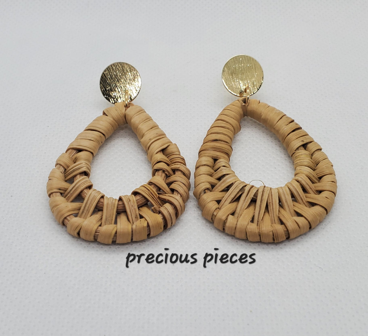 Rattan Teardrop Earrings