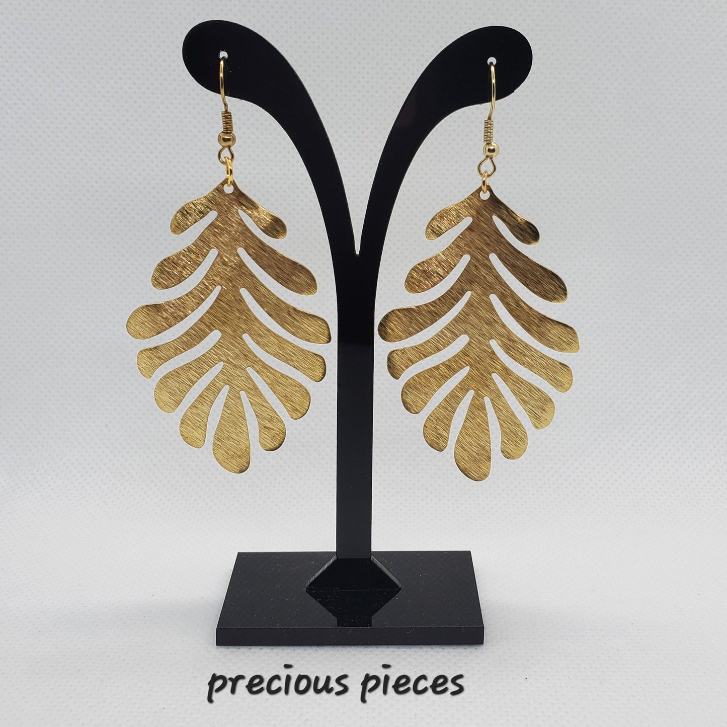 Brass Leaf Earrings