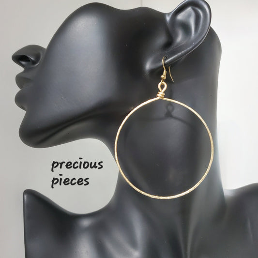 Hammered Hoop Earrings