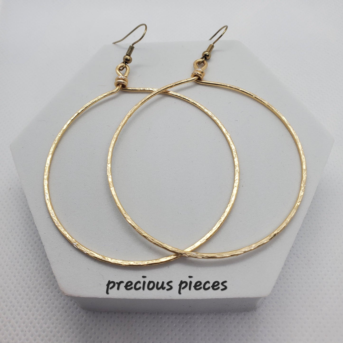 Hammered Hoop Earrings