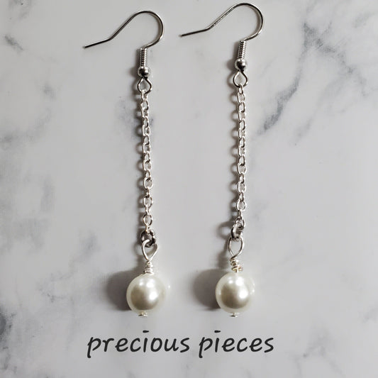 Pearl Chain Earrings