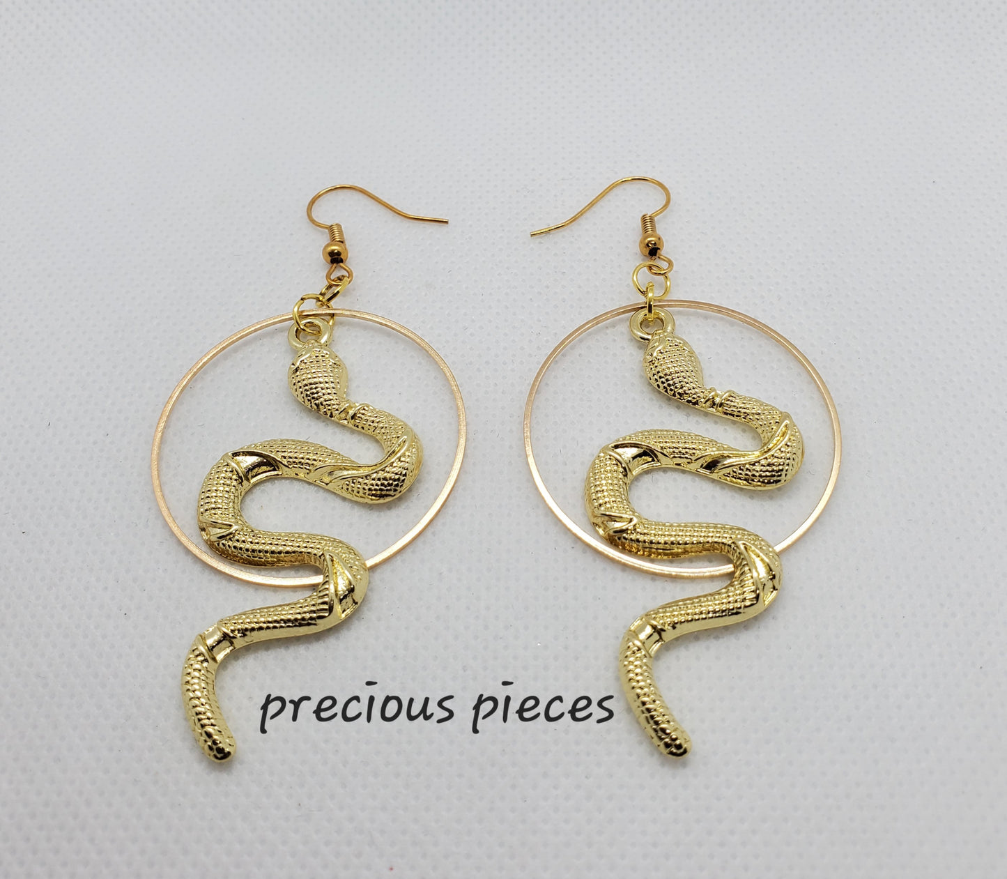 Snake and Hoop Earrings