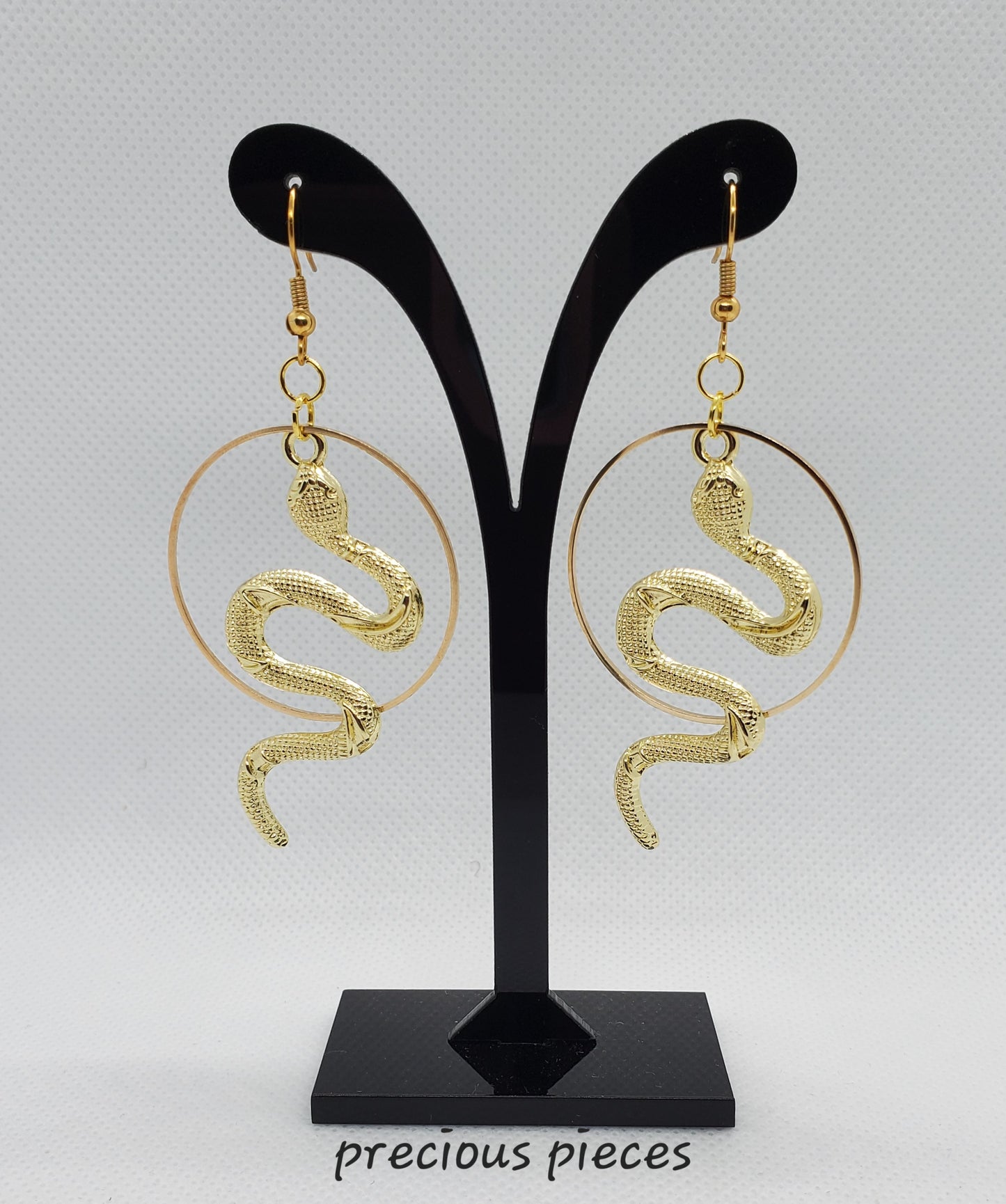 Snake and Hoop Earrings