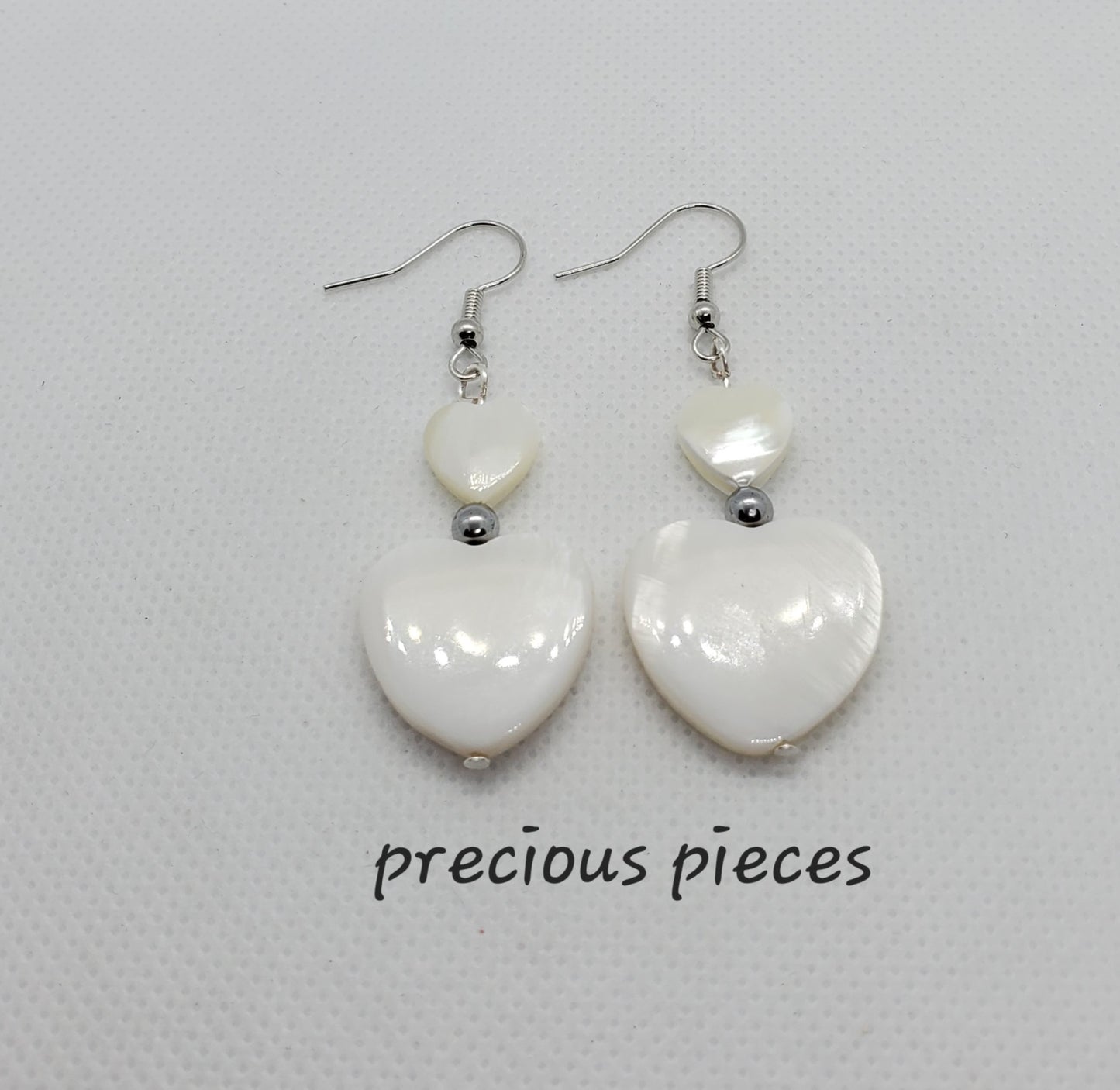 Natural Shell Heart Earrings