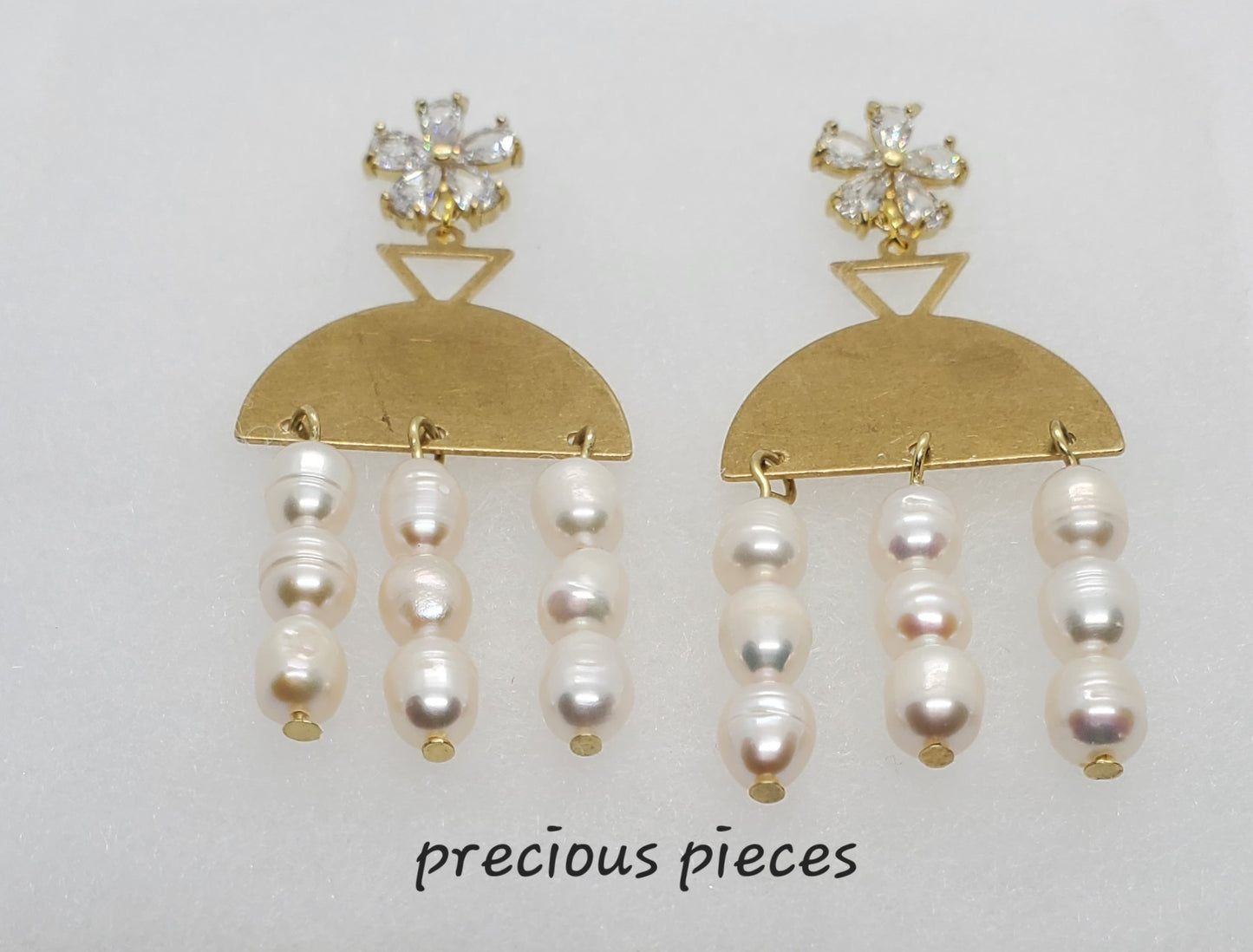 Pearl Wedding Dress Earrings