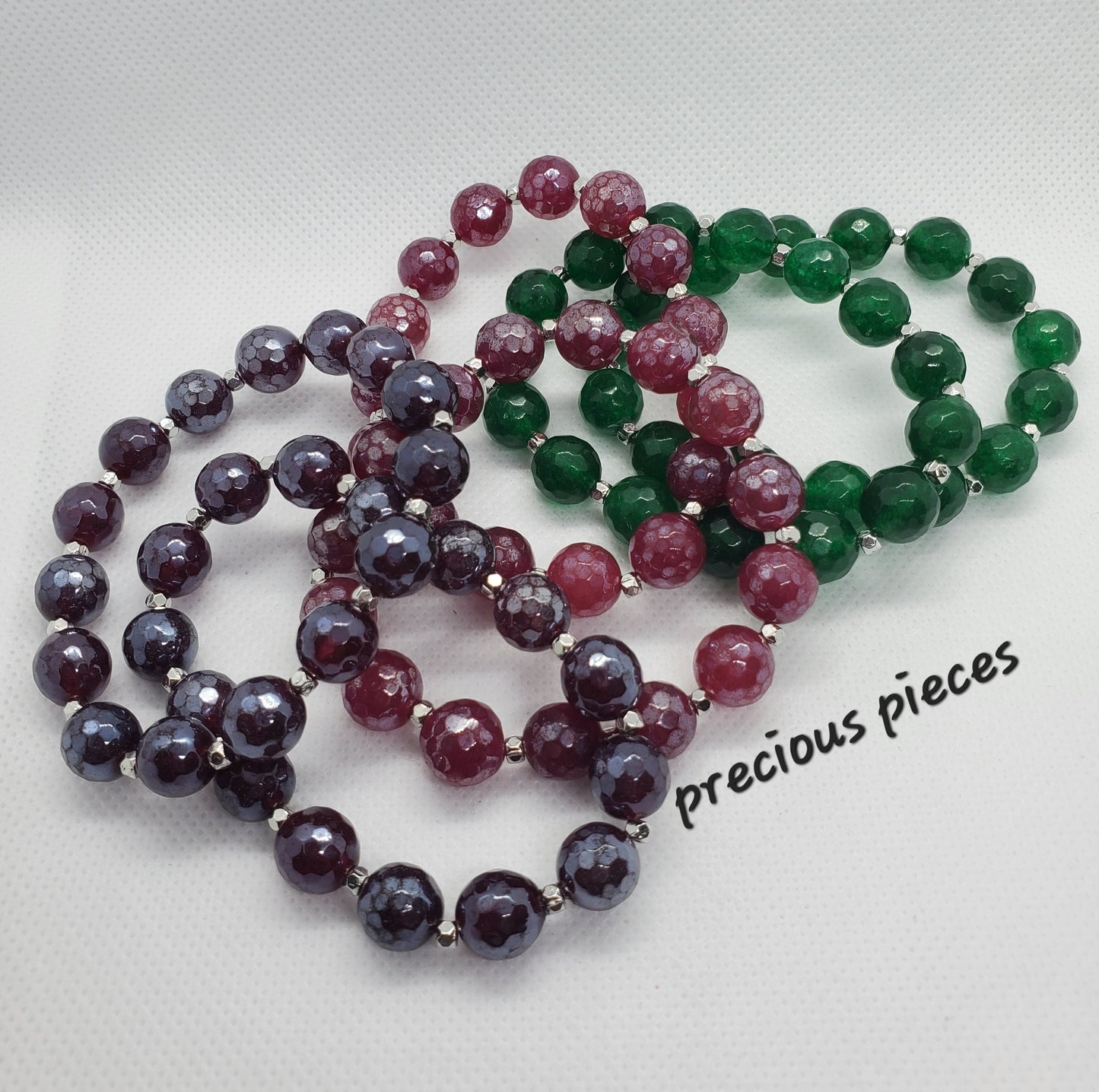 Quartz and Aventurine Beaded Bracelets