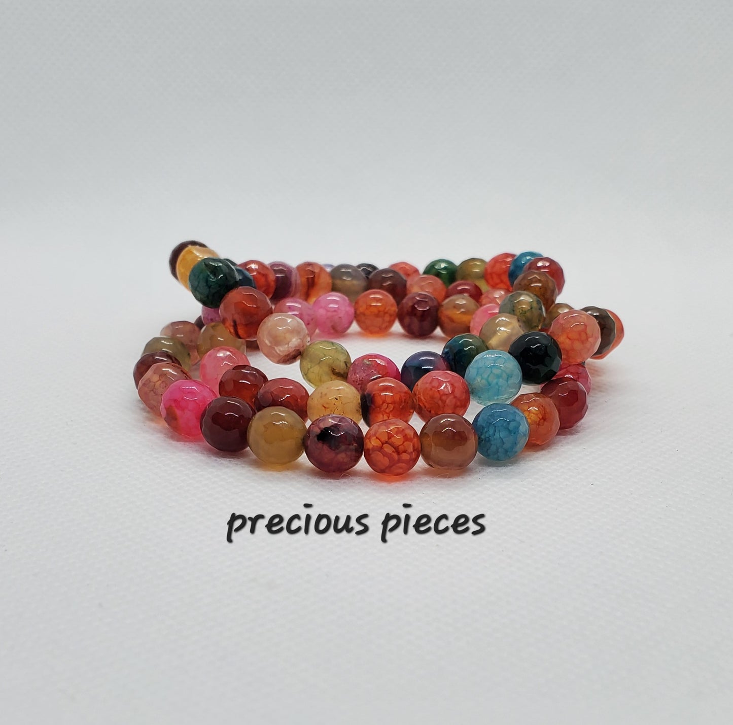 Multicolored Faceted Agate Beaded Bracelets