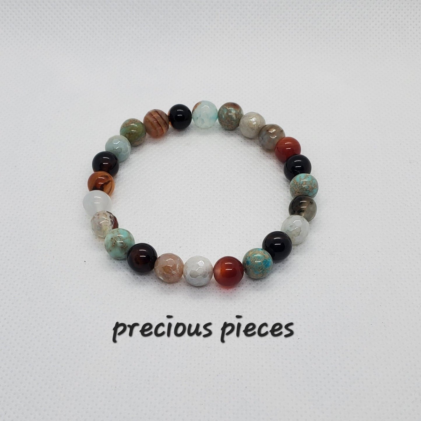 Earth Tone Agate Beaded Bracelets