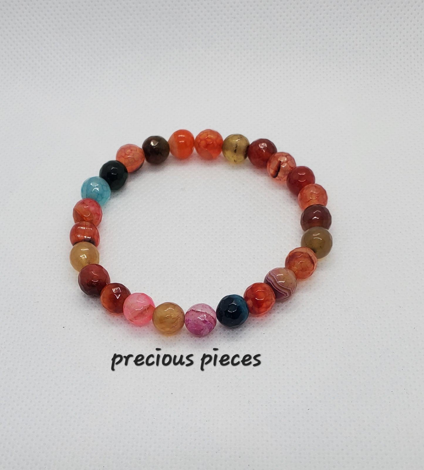 Multicolored Faceted Agate Beaded Bracelets