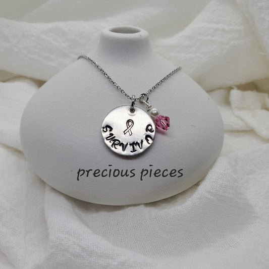 Survivor Breast Cancer Awareness Necklace