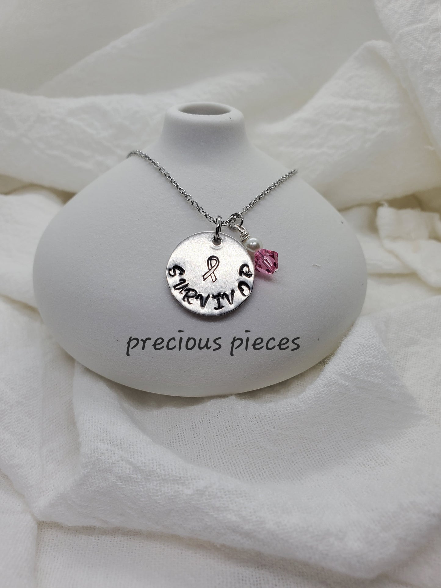 Survivor Breast Cancer Awareness Necklace