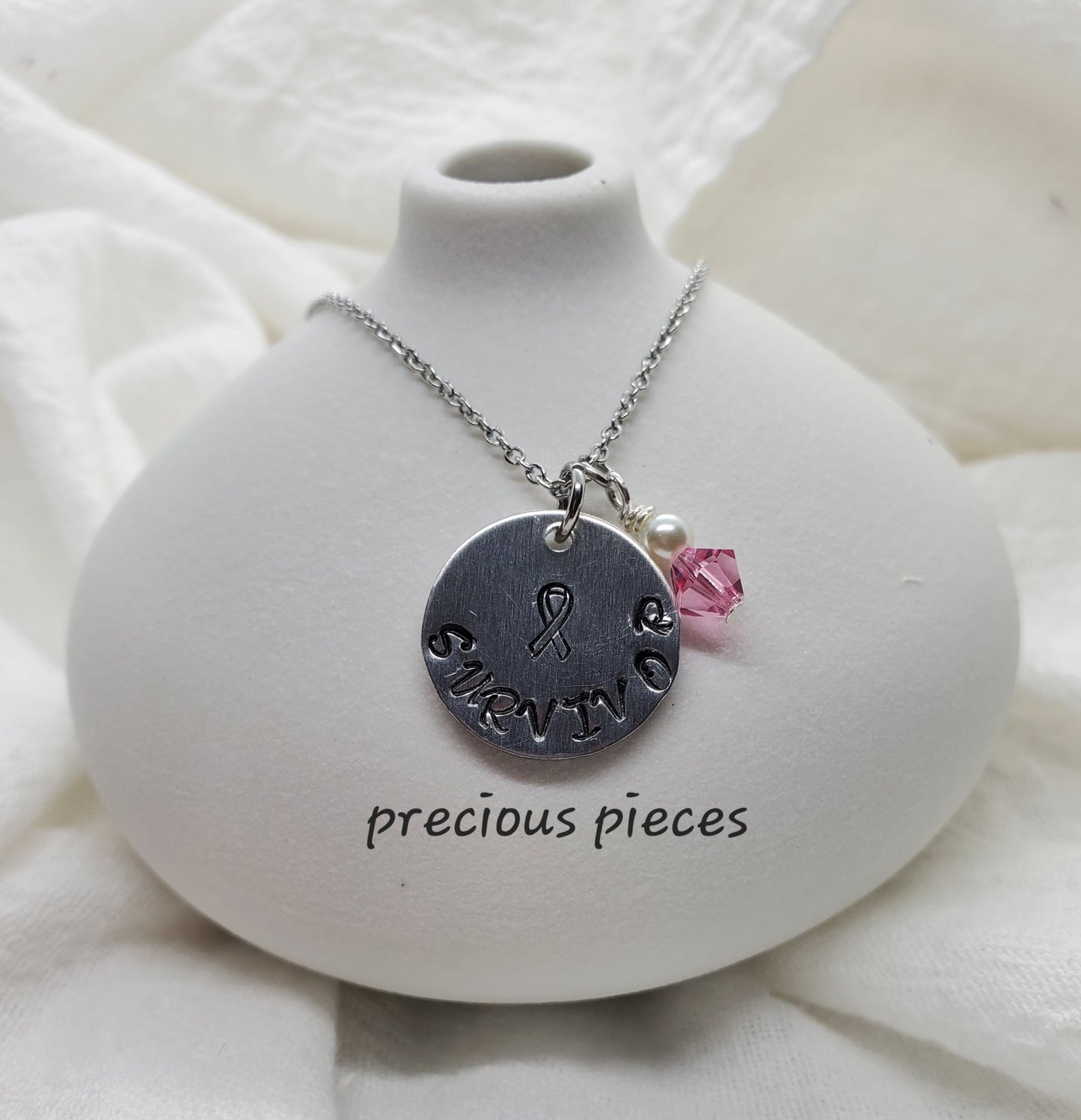 Survivor Breast Cancer Awareness Necklace