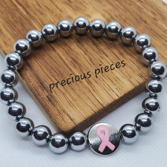 Metal Pink Ribbon Breast Cancer Awareness Bracelets (click for more options)