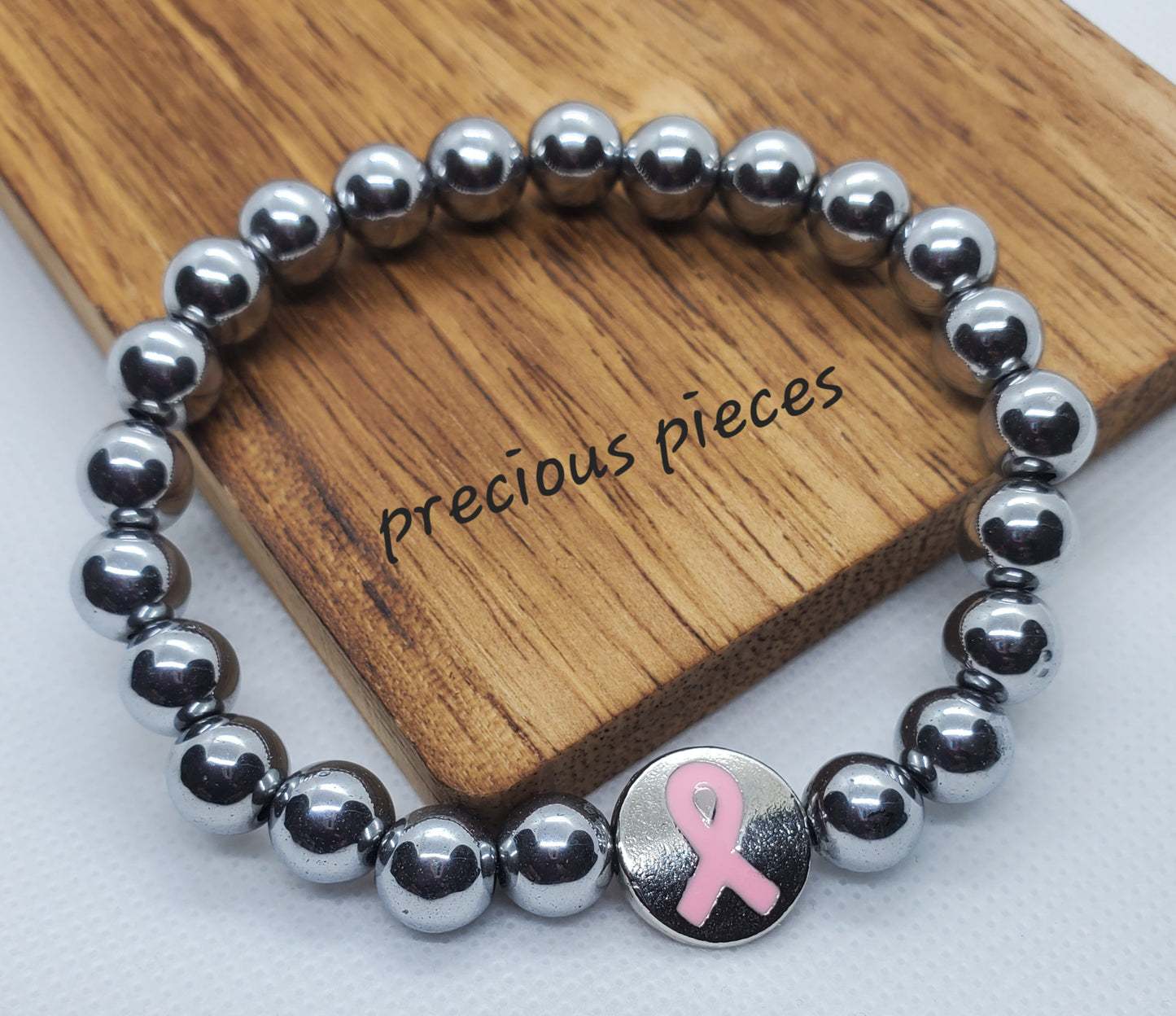 Metal Pink Ribbon Breast Cancer Awareness Bracelets (click for more options)