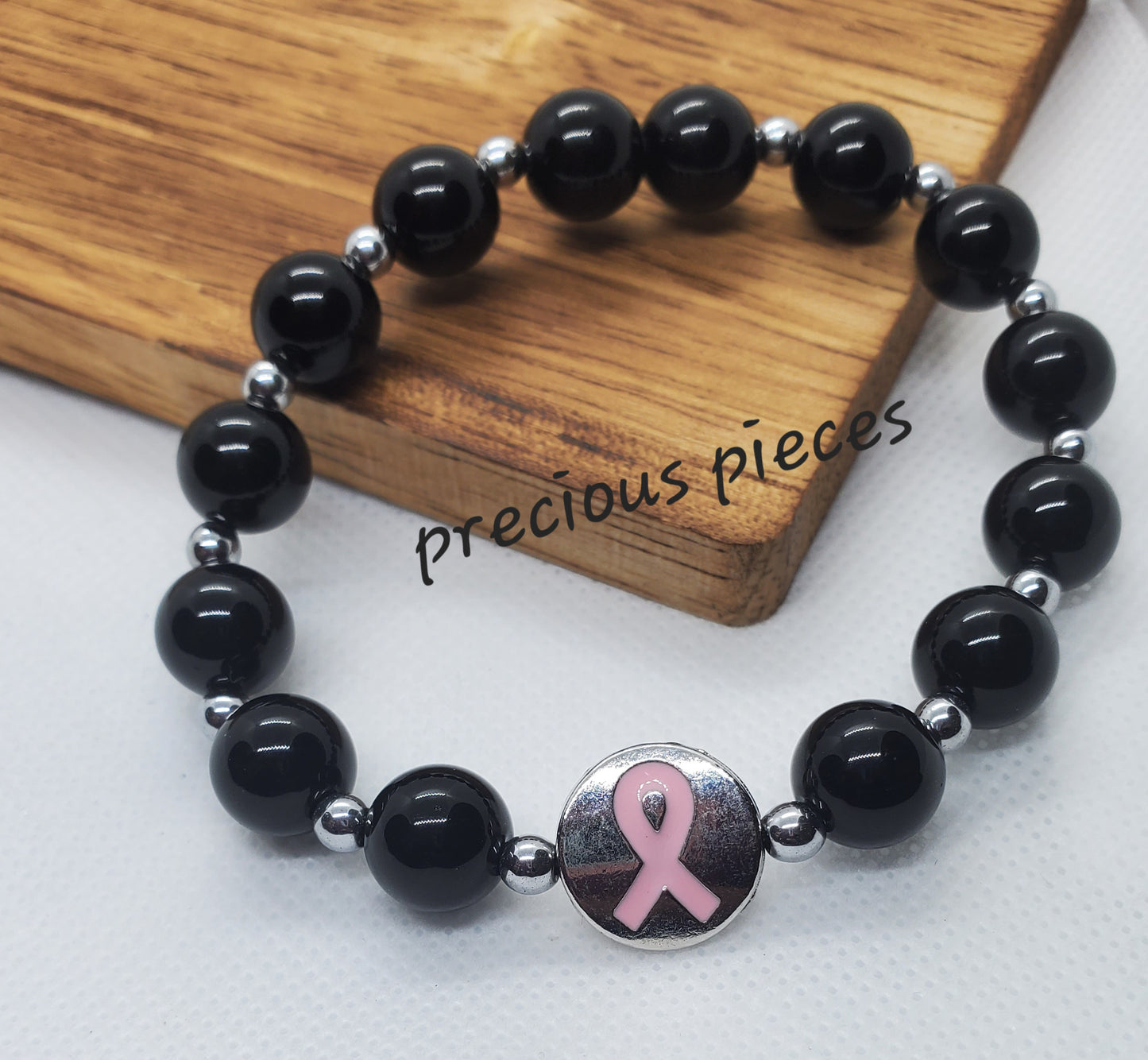 Metal Pink Ribbon Breast Cancer Awareness Bracelets (click for more options)