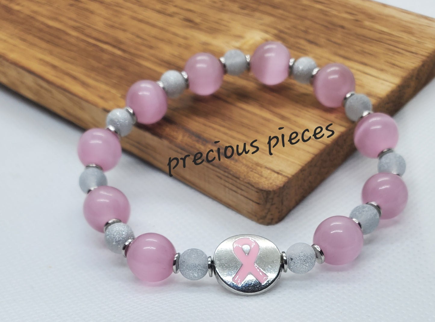 Metal Pink Ribbon Breast Cancer Awareness Bracelets (click for more options)