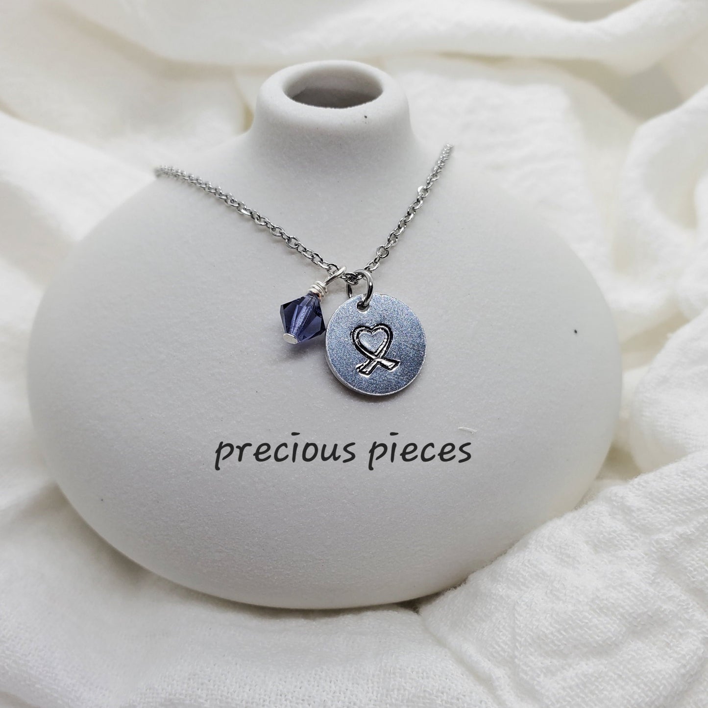 Dainty Domestic Violence Awareness Necklace